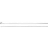 Rhodium-Plated Sterling Silver 1 mm Wheat 24" Chain